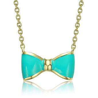 14k Gold Over Sterling Silver Bow Design Necklace