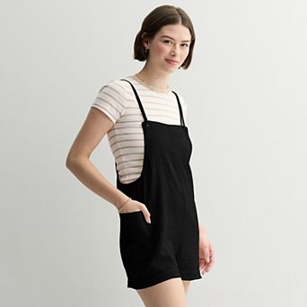 Juniors' SO® Solid Shortalls
