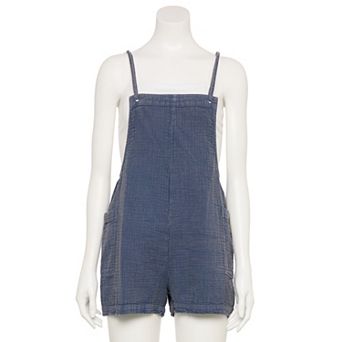 Juniors' SO® Solid Shortalls