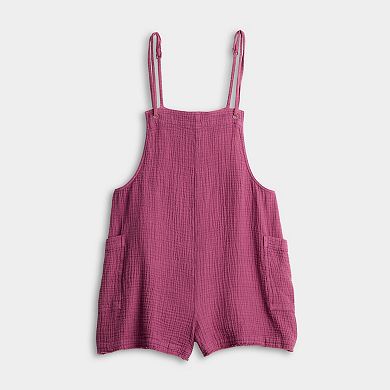 Juniors' SO® Sleeveless Shortalls