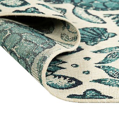 Sonoma Goods For Life® Swimming Turtles Indoor/Outdoor Rug