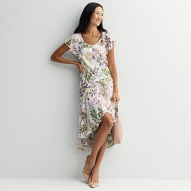 Petite Robbie Bee Flutter Sleeve Midi Dress