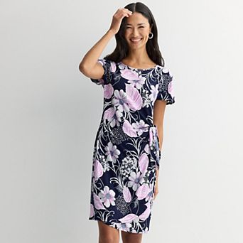 Petite Robbie Bee Floral Print Sarong Dress