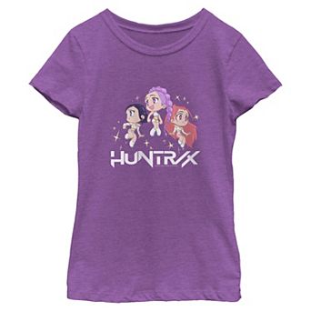 Girls 7-16 HUNTRAX K Pop Chibi Group Graphic Tee