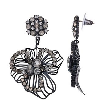 Simply Vera Vera Wang Simulated Stone Lattice Floral Chandelier Earrings