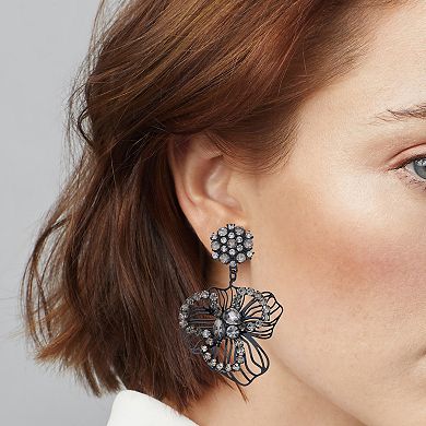 Simply Vera Vera Wang Simulated Stone Lattice Floral Chandelier Earrings