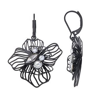 Simply Vera Vera Wang Lattice Flower Leverback Drop Earrings