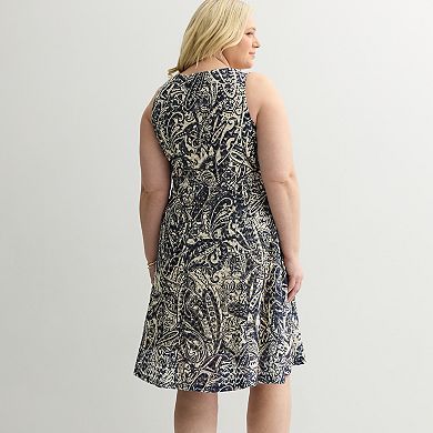 Plus Size Robbie Bee Crochet Jacket & Dress Set