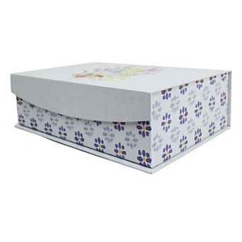 Small Floral Hinge Paper Storage Box