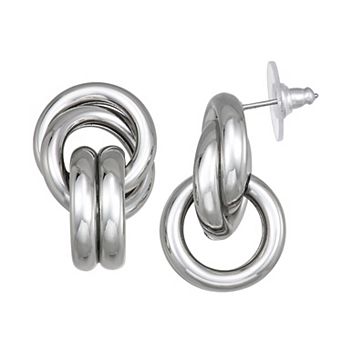 Simply Vera Vera Wang Silver Tone Tubular Front-Back Earrings