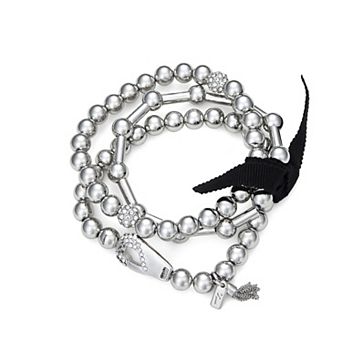 Simply Vera Vera Wang Silver Tone Pave Crystal Fireball 3 pc Stretch Bracelet Set