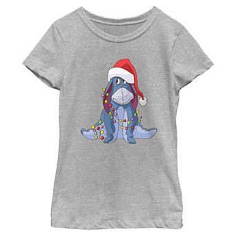 Girls Disney’s Eeyore Tangled In Lights Short Sleeve Graphic Tee