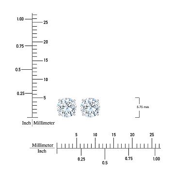 Always Mine 10k Gold 3/4 Carat T.W. GSI Certified Diamond Solitaire Stud Earrings