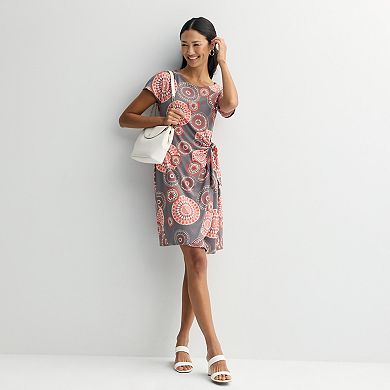 Women's Robbie Bee Medallion Print Sarong Dress