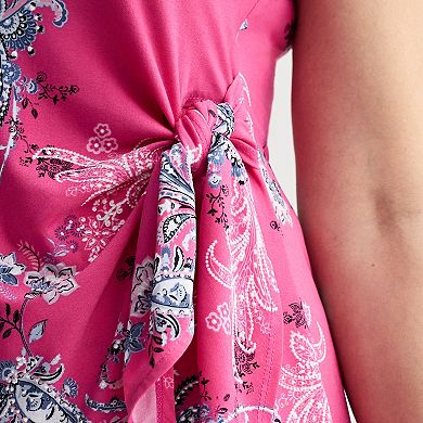 Women's Robbie Bee Paisley Print Sarong Dress