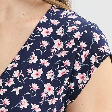 Robbie Bee Sleeveless V-Neck Floral Dress