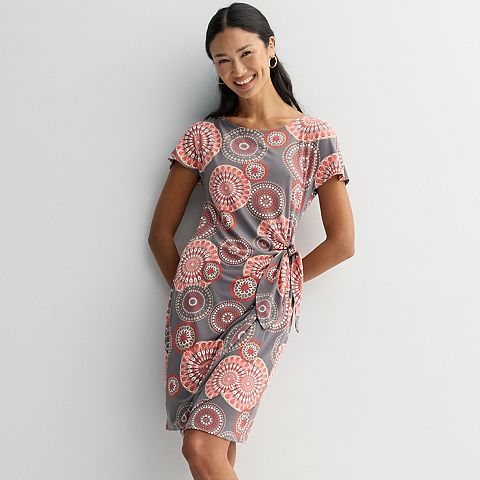 Женские платья Robbie Petite Robbie Bee Medallion Print Sarong Dress