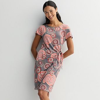 Petite Robbie Bee Medallion Print Sarong Dress