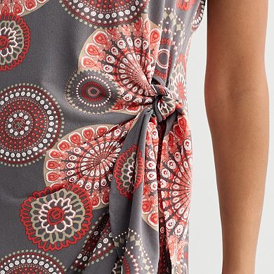 Petite Robbie Bee Medallion Print Sarong Dress