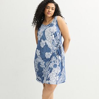 Plus Size Robbie Bee Sleeveless Sarong Dress