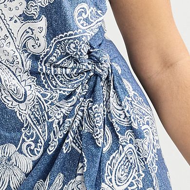 Plus Size Robbie Bee Sleeveless Sarong Dress