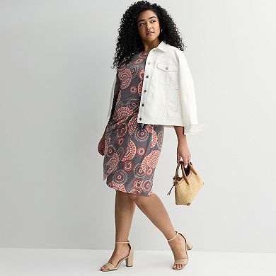 Plus Size Robbie Bee Medallion Print Sarong Dress