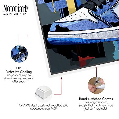 Notoriart Primary Sneakers Canvas Print Wall Art