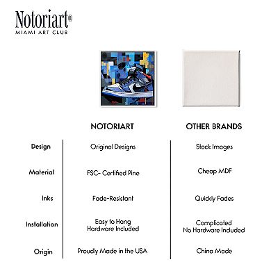 Notoriart Primary Sneakers Canvas Print Wall Art