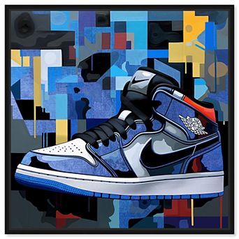 Notoriart Primary Sneakers Canvas Print Wall Art