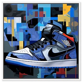 Notoriart Primary Sneakers Canvas Print Wall Art
