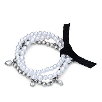 Simply Vera Vera Wang 3 pc Simulated Pearl & Simulated Stone Stretch Bracelet Set