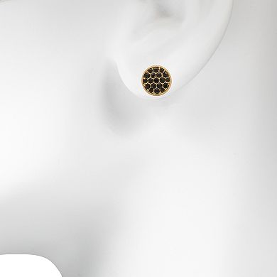 LC Lauren Conrad Gold-Tone Stud Earrings with Simulated Crystal