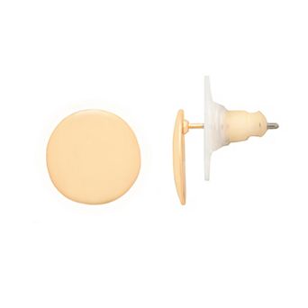 LC Lauren Conrad Gold Tone Metal Disc Earrings