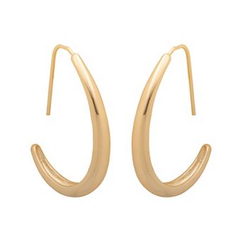 LC Lauren Conrad Gold Tone Half Hoop Earrings