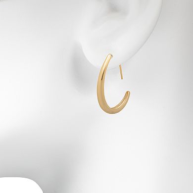 LC Lauren Conrad Gold Tone Half Hoop Earrings
