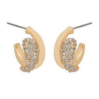 LC Lauren Conrad Gold Tone Double Hoop Earrings