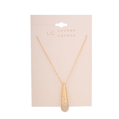 LC Lauren Conrad Gold Tone Teardrop Pendant Necklace