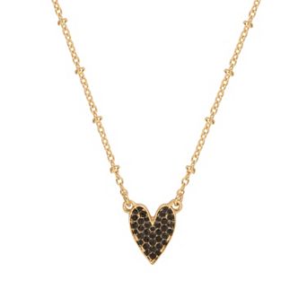 LC Lauren Conrad Gold Tone Heart Pendant Necklace