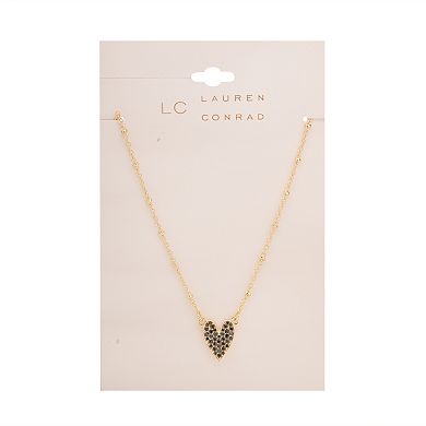 LC Lauren Conrad Gold Tone Heart Pendant Necklace