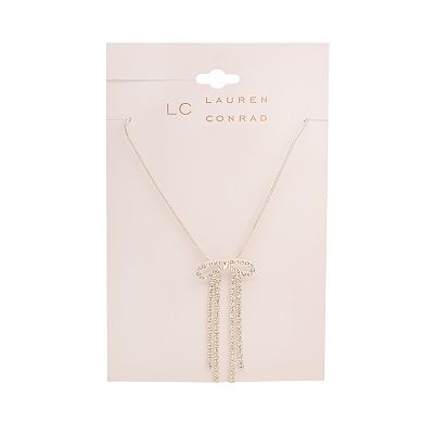 LC Lauren Conrad Silver Tone Bow Pendant Necklace