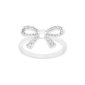 LC Lauren Conrad Single Crystal Bow Ring