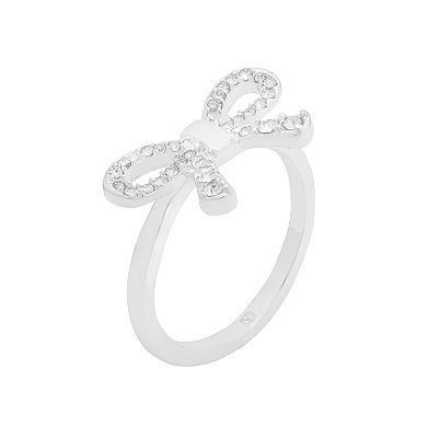 LC Lauren Conrad Single Crystal Bow Ring