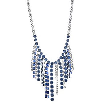 Simply Vera Vera Wang Silver Tone Large Fringe Frontal Necklace