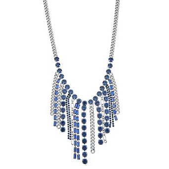 Simply Vera Vera Wang Silver Tone Large Fringe Frontal Necklace