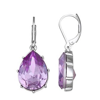 Simply Vera Vera Wang Silver Tone Purple Teardrop Earrings