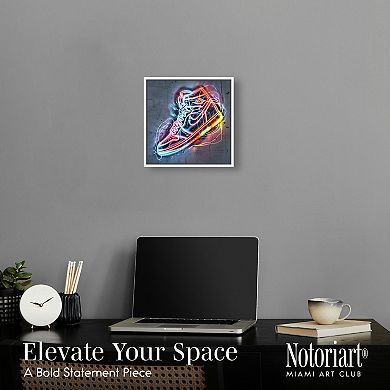 Notoriart Colorful Lights Sneaker Canvas Print Wall Art