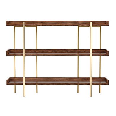 Martha Stewart Storage Display Bookcase with Vertical Steel Support Posts