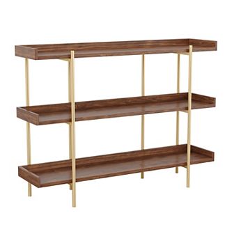 Martha Stewart Storage Display Bookcase with Vertical Steel Support Posts