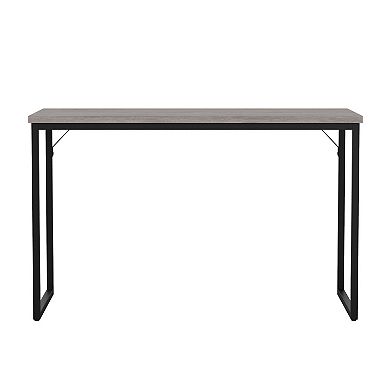 Martha Stewart Wood Grain Parsons Desk with Metal Frame
