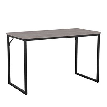 Martha Stewart Wood Grain Parsons Desk with Metal Frame